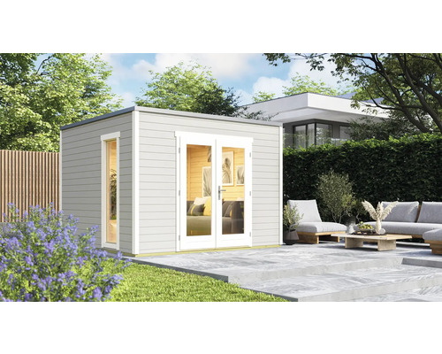 Abri de jardin weka P 1 avec plancher 300 x 302,5 cm gris clair