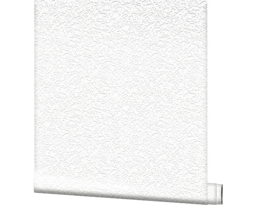 Papier peint structuré blanc sur rouleau