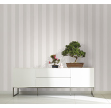 Vliestapete 82263 Kids Walls Streifen taupe weiß