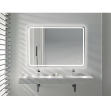 Miroir de salle de bains à LED MIA 100x80 cm IP 44 30 W