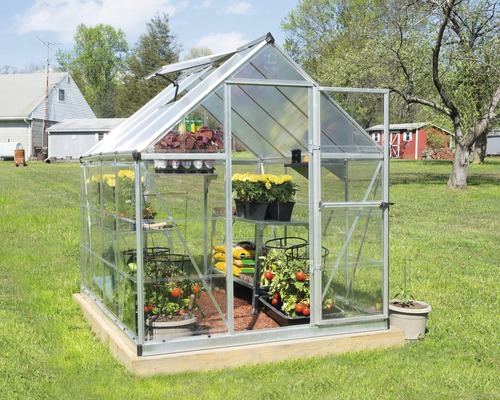 Serre Palram – Canopia Hybrid 6x8 avec rayonnage pour charges lourdes et fondation 185 x 247 cm argent Serre Palram – Canopia Hybrid 6x8 avec rayonnage pour charges lourdes et fondation 185 x 247 cm argent