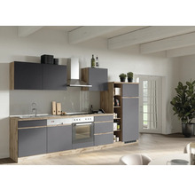 Cuisine complète Held Möbel sans appareils PISA 360 cm gris mat démontée variante réversible 1124.6311