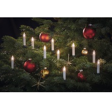 Lot de 12 bougies sans fil pour sapin de Noël Krinner Lumix Superlight Flame couleur d'éclairage blanc chaud-thumb-1