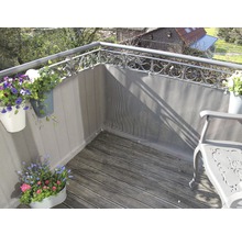 Brise-vue de balcon en rotin 75 x 300 cm gris titane