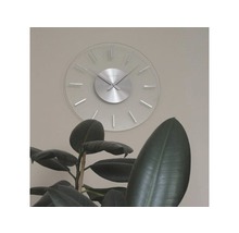 Horloge murale Stripe aluminium/verre Ø 31 cm