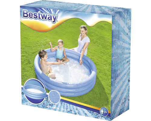 Bestway Logo auf der Verpackung eines Planschbeckens für Kinder