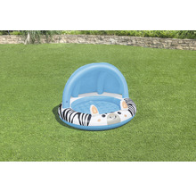 Aufblasbares Planschbecken mit Zebra Design und Sonnenschutz für Kinder