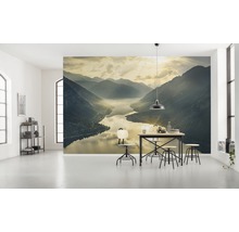 Papier peint panoramique intissé SHX8-038 8 Wanderlust Gold Mountains 8 pces 400 x 250 cm