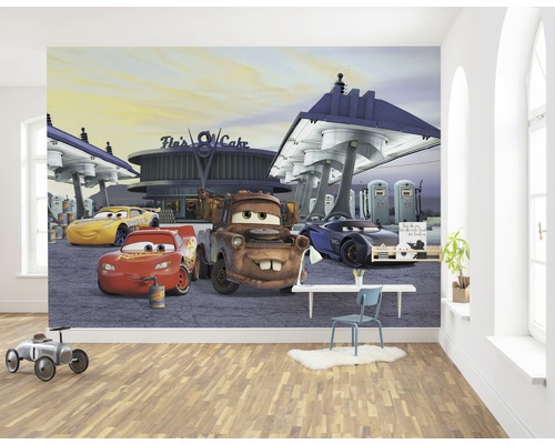 Papier peint photo sur le thème de Cars pour chambre d''enfant
