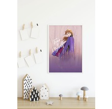 Gerahmtes Bild von Anna aus dem Film Die Eiskönigin mit dem Schriftzug True to myself