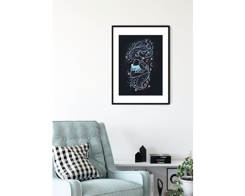 Image murale encadrée avec illustration stylisée de Jasmine