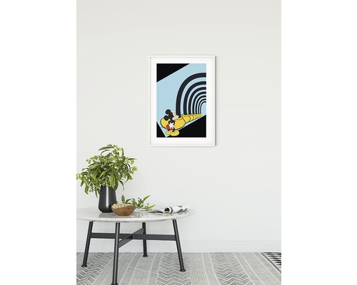 Impression d''art encadrée avec motif Mickey Mouse au mur