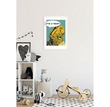 Chambre d''enfant avec une affiche Star Wars portant l''inscription: C''est un piège