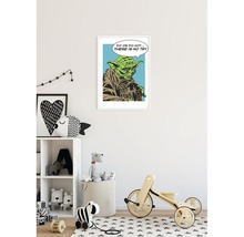 Gerahmtes Yoda-Poster mit dem Zitat: Tue es oder tue es nicht, es gibt kein Versuchen