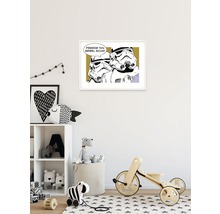 Chambre d''enfant avec étagère, jouets et poster Star Wars Stormtrooper encadré au mur