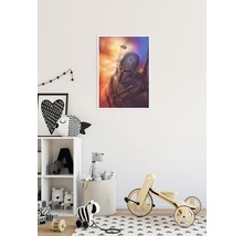 Gerahmtes Wandbild im Kinderzimmer mit Science-Fiction-Motiv