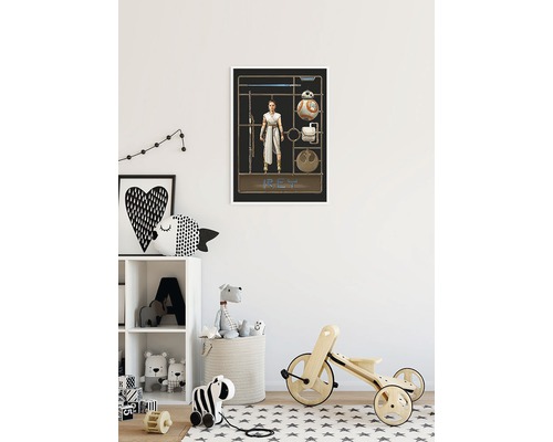 Poster décoratif Star Wars Rey dans une chambre d''enfant