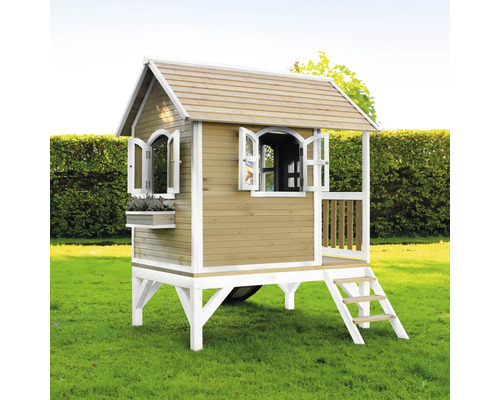 Cabane de jeu en bois avec escalier pour le jardin