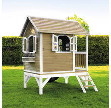 Cabane de jeu en bois avec escalier et fenêtres pour le jardin