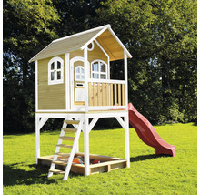 Maisonnette avec toboggan et bac à sable pour le jardin
