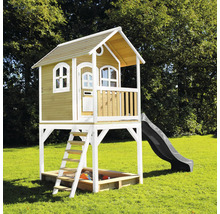 Maisonnette avec toboggan et bac à sable pour le jardin