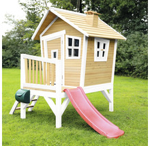 Maisonnette en bois avec toboggan pour le jardin