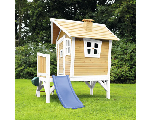 Maisonnette en bois avec toboggan pour le jardin