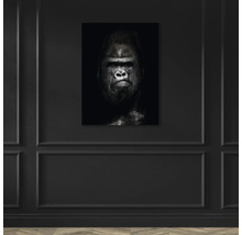Schwarzweißes Gorilla-Porträt als Wanddekoration