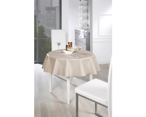Tischdecke Oslo beige Ø 140 cm