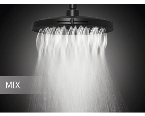 Regenbrause mit Wasserstrahl