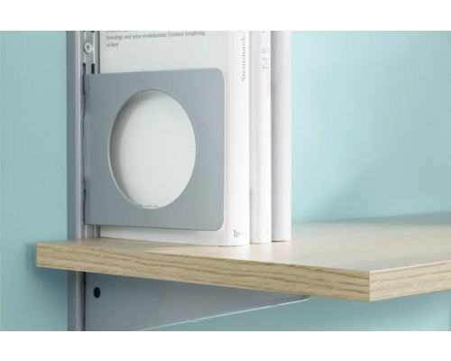 Regal mit Bücherstütze und Büchern