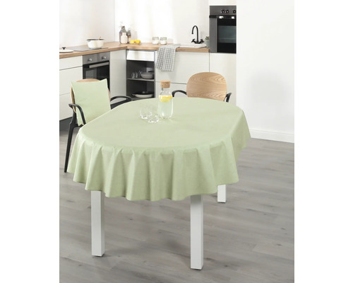 Tischdecke Oslo pistazie oval 140x190 cm