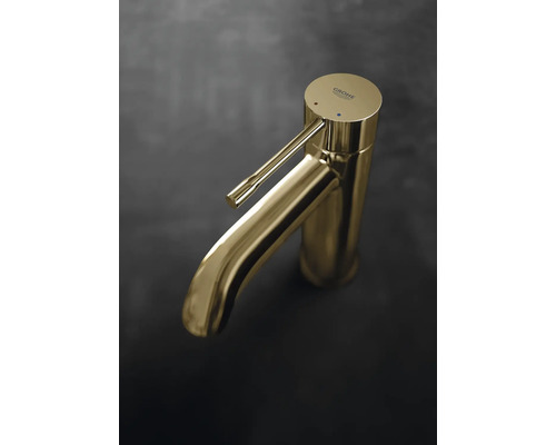 Robinet de lavabo en métal avec levier et logo Grohe