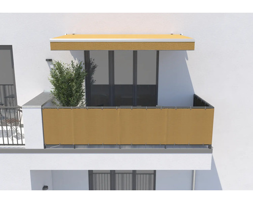 Balcon avec store et écran d''intimité