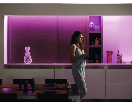 Ruban LED Philips hue Lightstrip Plus extension RGBW 11,5W 950 lm L 1 m  compatible avec SMART HOME by hornbach - HORNBACH Luxembourg