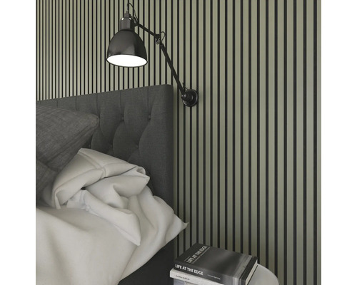 Panneau acoustique Fjordwall Linoleum olive 2400 x 600 x 20 mm