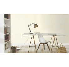 Bureau avec bureau, lampe, chaise et bibliothèque