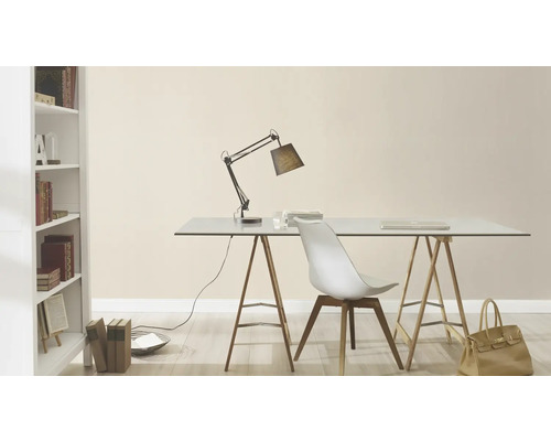 Bureau avec bureau, lampe, chaise et bibliothèque pour une ambiance calme et organisée.