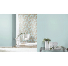 Papier peint intissé 746150 Indian Style uni bleu clair