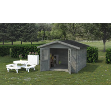 Gartenhaus Palmako Lotta 7,3 m² 340 x 330 cm tauchgrundiert grau