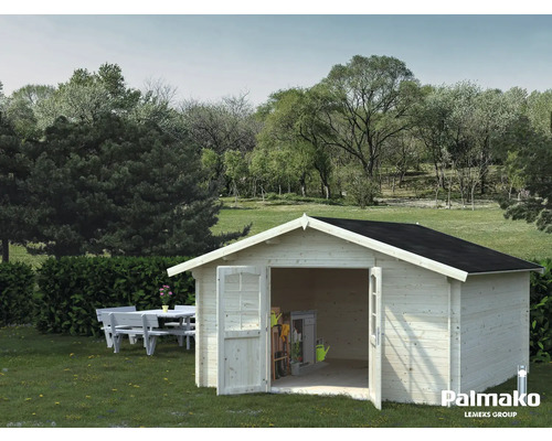 Abri de jardin Palmako Lotta 13,9 m² 422 x 430 cm naturel Abri de jardin Palmako Lotta 13,9 m² 422 x 430 cm naturel