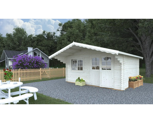 Abri de jardin Palmako Sally 15,5 m² y compris plancher et auvent 515 x 530 cm imprégné par immersion