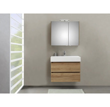 Badezimmer mit Waschtisch, Spiegelschrank und Schubladen