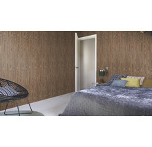 Papier peint intissé 499537 Factory V bois marron foncé