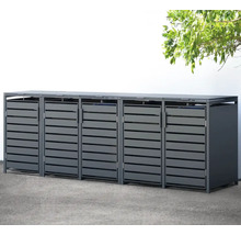 Mülltonnenbox für fünf Mülltonnen