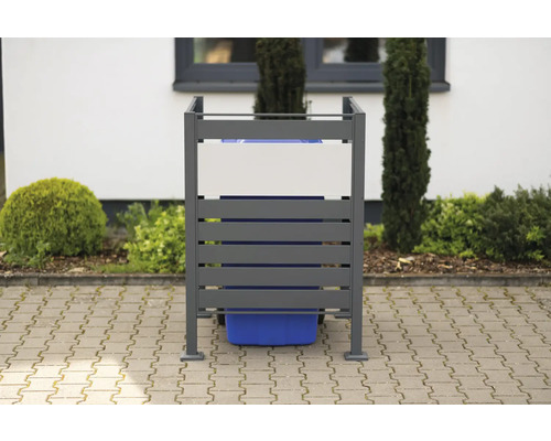 Mülltonnenbox WESTMANN Planum 1 90 x 90 x 120 cm anthrazit Mülltonnenbox zur Aufbewahrung von Mülltonnen im Aussenbereich