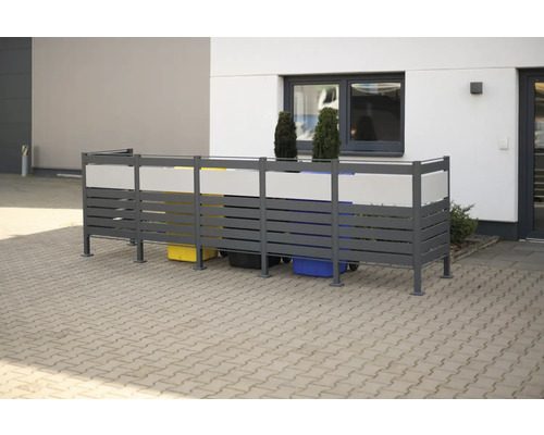 Cache-conteneurs en aluminium pour le stockage des poubelles à l''extérieur