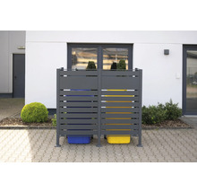 Mülltonnenbox mit zwei Mülltonnen