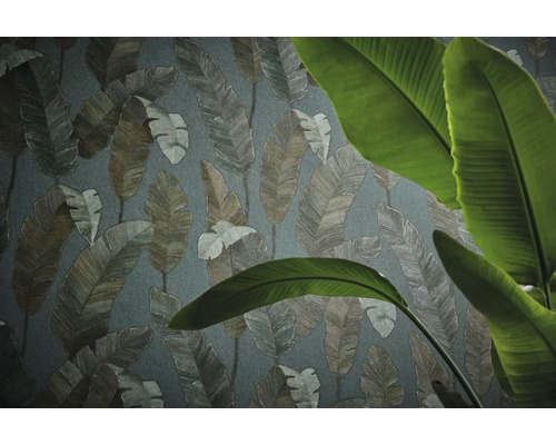 Tapete mit tropischem Blattmuster