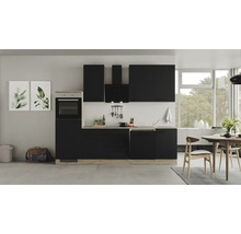 Cuisine complète Flex Well avec appareils Capri 280 cm noir mat démontée variante réversible 00012602
